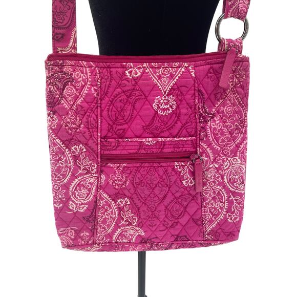 Vera Bradley Triple Zip Hipster Bag in Pink Paisley - Picture 2 of 5